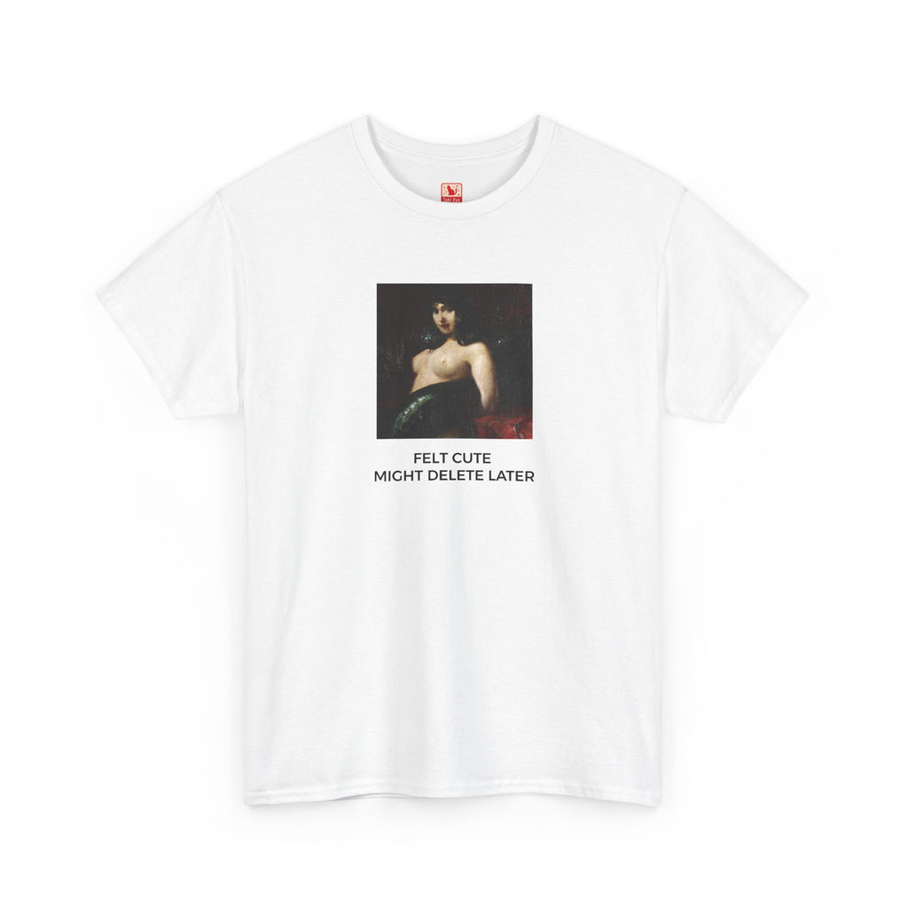 Felt Cute Heavy Cotton Tee - White