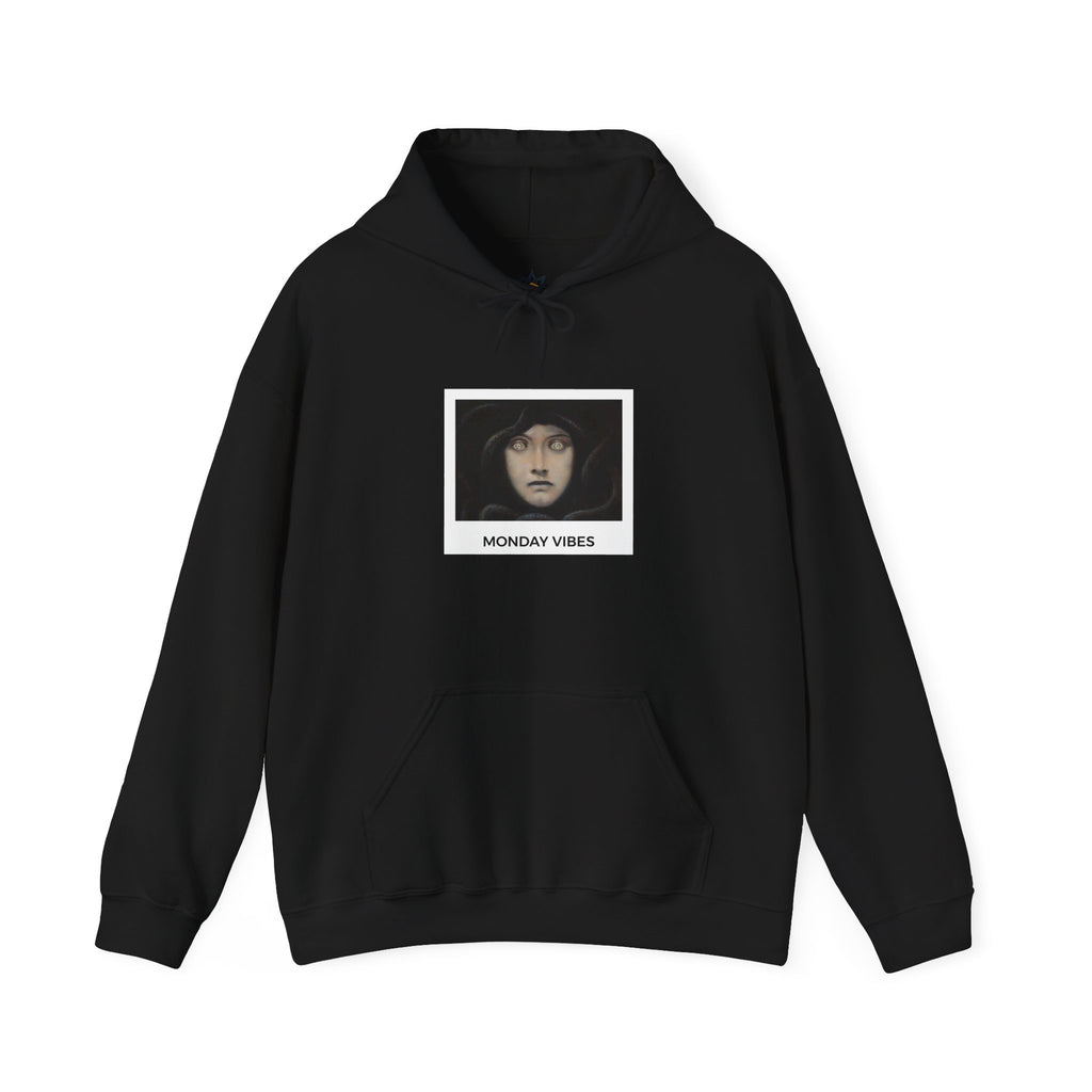 Monday Vibes Medium-Heavy Hoodie - Black