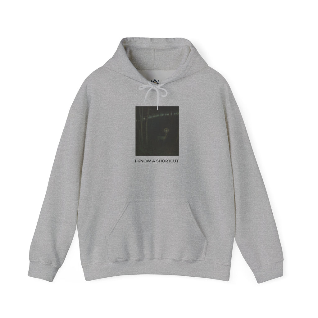 I Know a Shortcut Medium-Heavy Hoodie - Gray